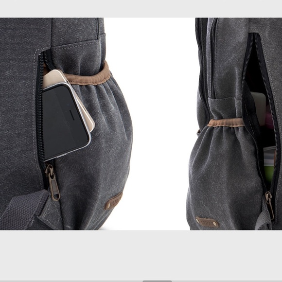 Oliday unisex grey canvas diaper bag - Picture 6 of 10